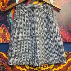 VINTAGE ~ Summit of Boston ~ No Size - 24” Waist ~Herringbone ~Wool Skirt ~ NWOT